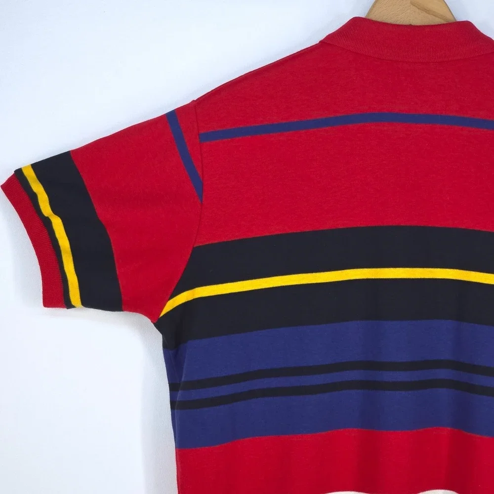Vintage Ralph Lauren Polo Shirt Men Large Short Sleeve Striped 90s Old Money Y2K